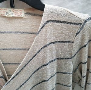 Oatmeal and gray cardigan